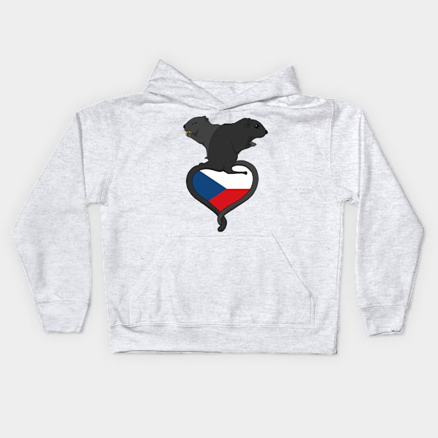 Gerbil Czech Republic (dark) Kids Hoodie by RampArt